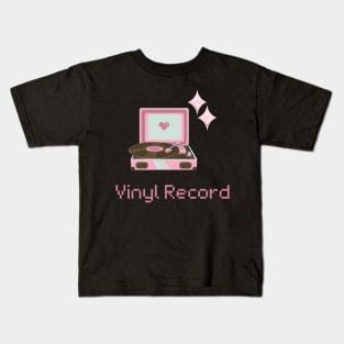 Pink Vinyl Record Kids T-Shirt